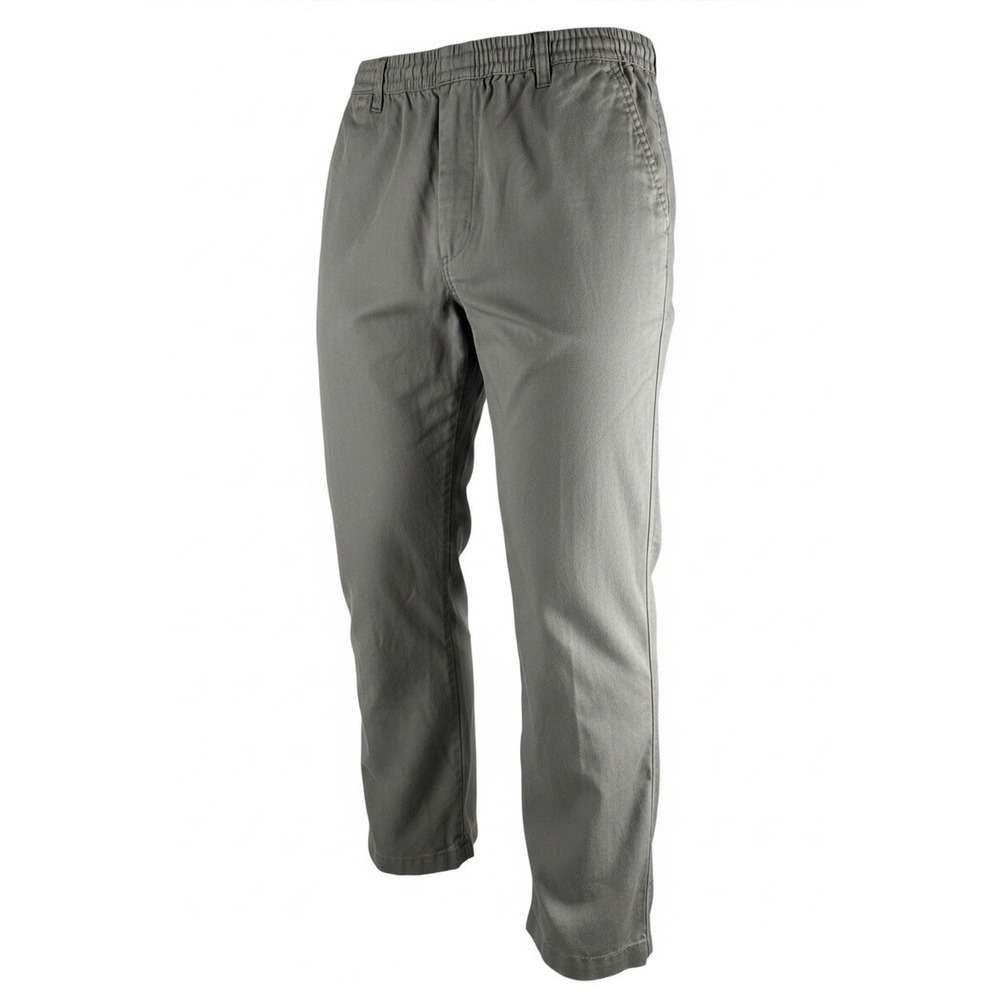 HABAND Casual Joe Pants Mens 38S Gray Elastic Waist Chino Relaxed
